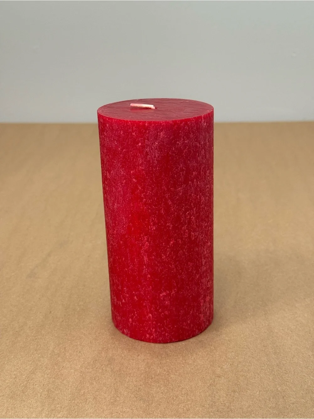 Root Timberline Red Pillar Candle 3x6 Unscented Beeswax Clean Burning USA Rustic